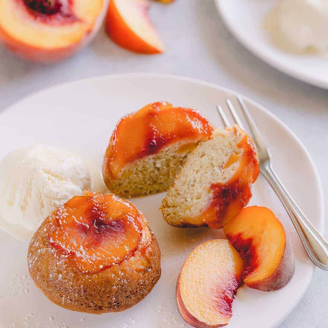 Peach Upside Down Mini Cakes
