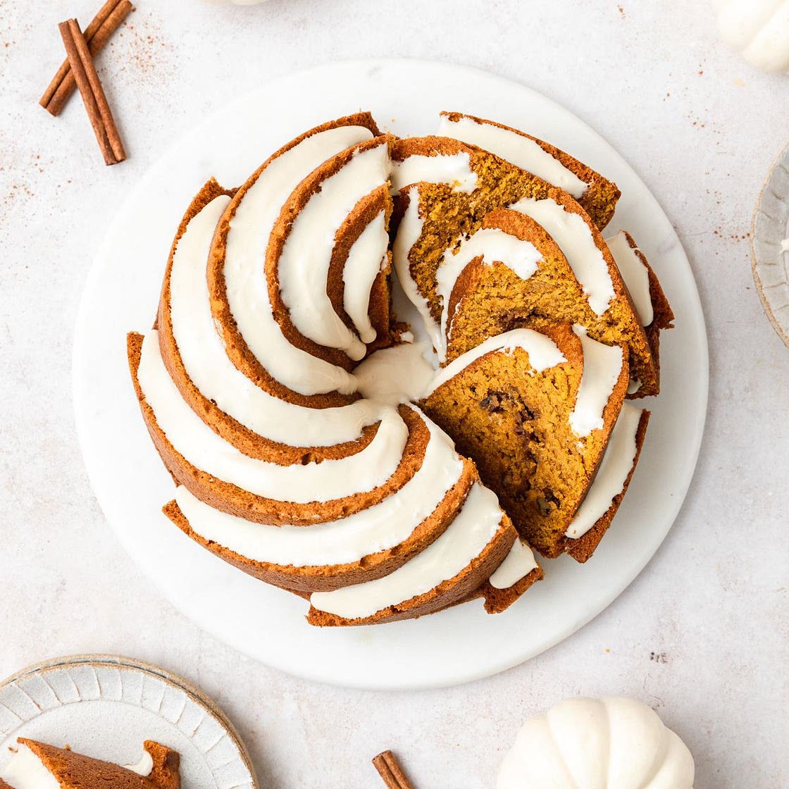 Pumpkin Bundt Cake with Maple Glaze