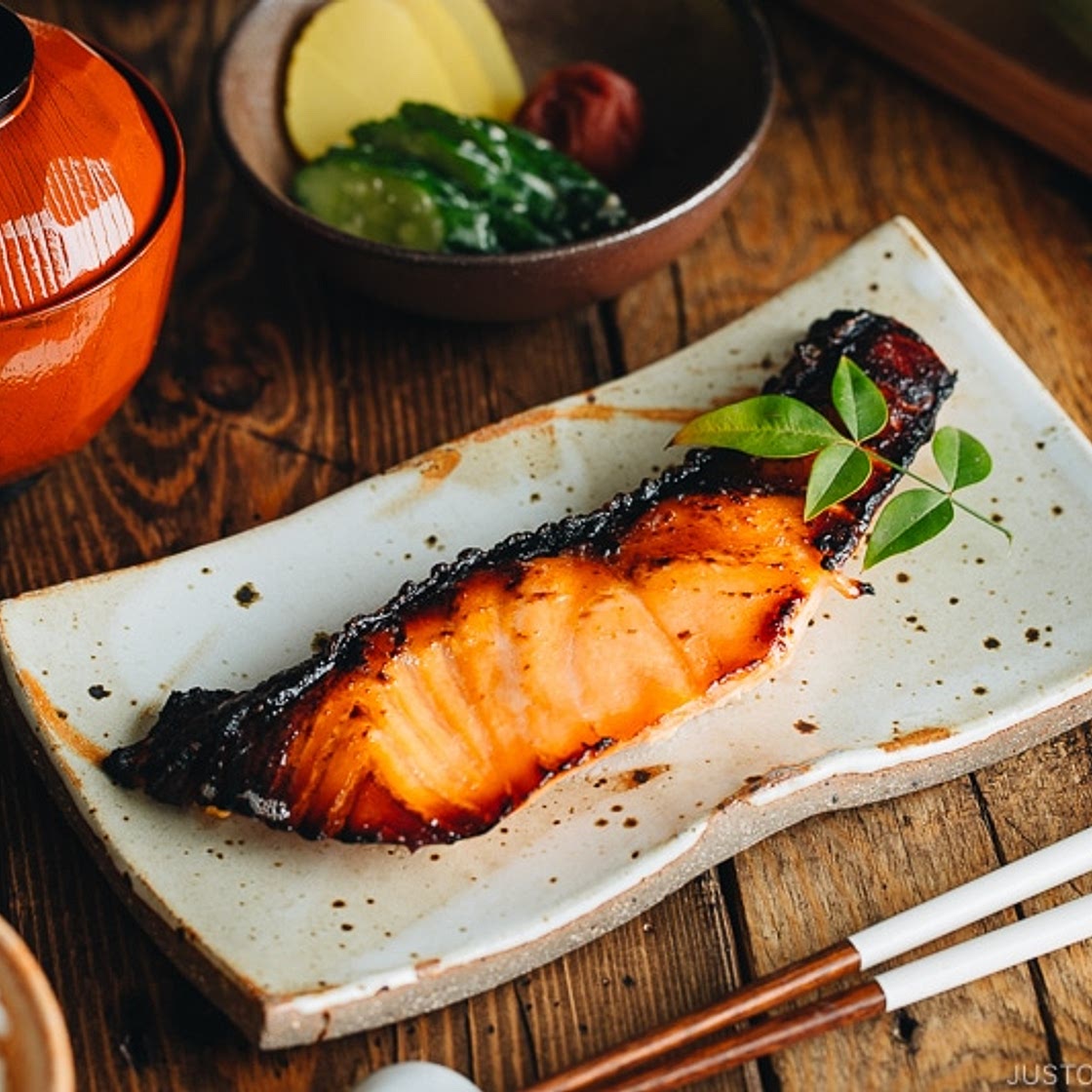 Salmon Kasuzuke (Sake Lees Marinated Salmon)