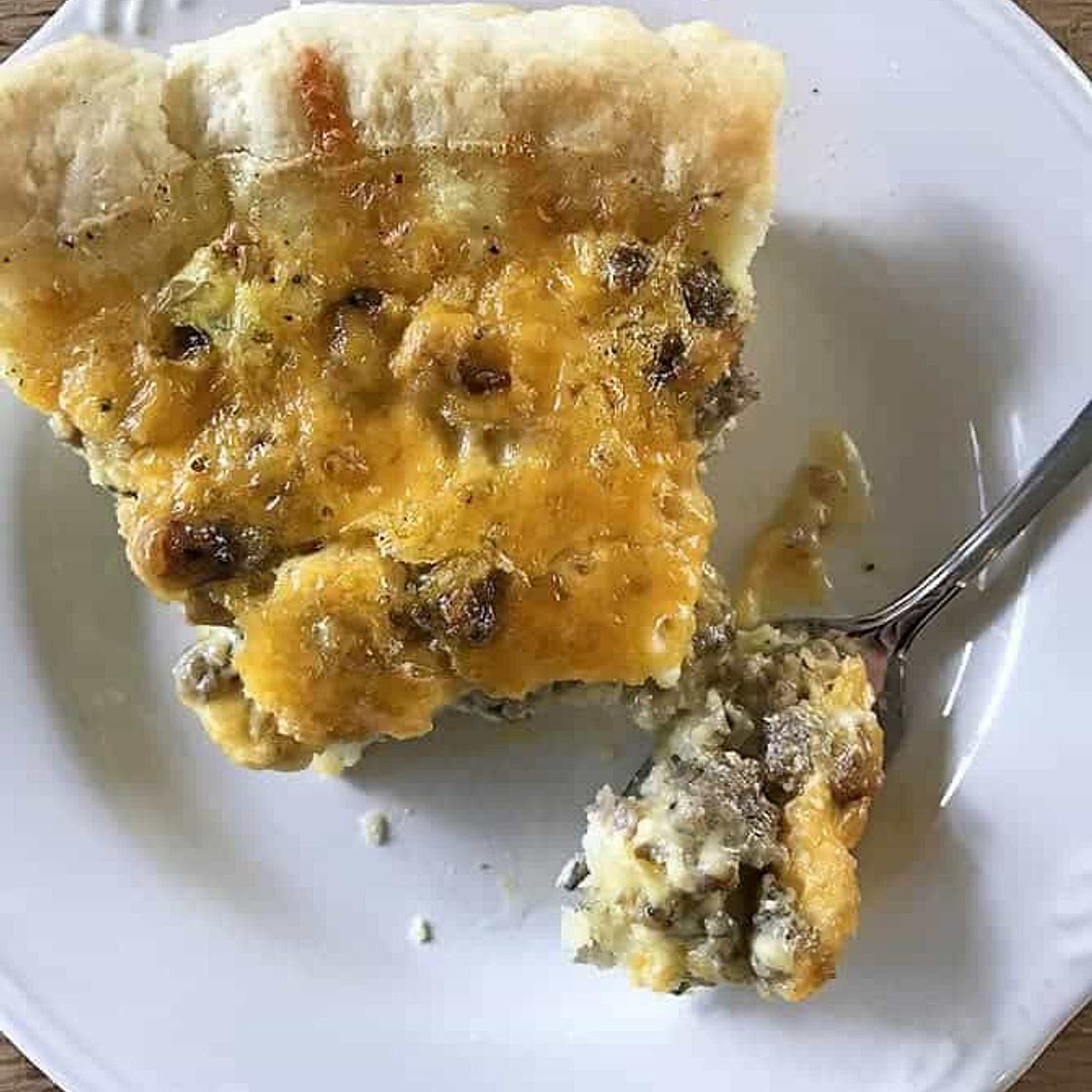 Southern Sausage Cheddar Quiche Recipe