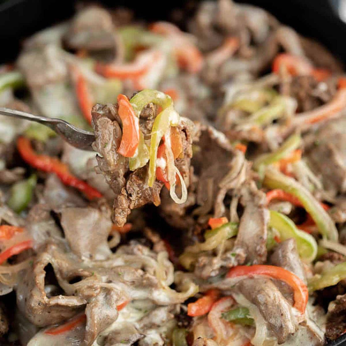 Keto Philly CheeseSteak Skillet Recipe