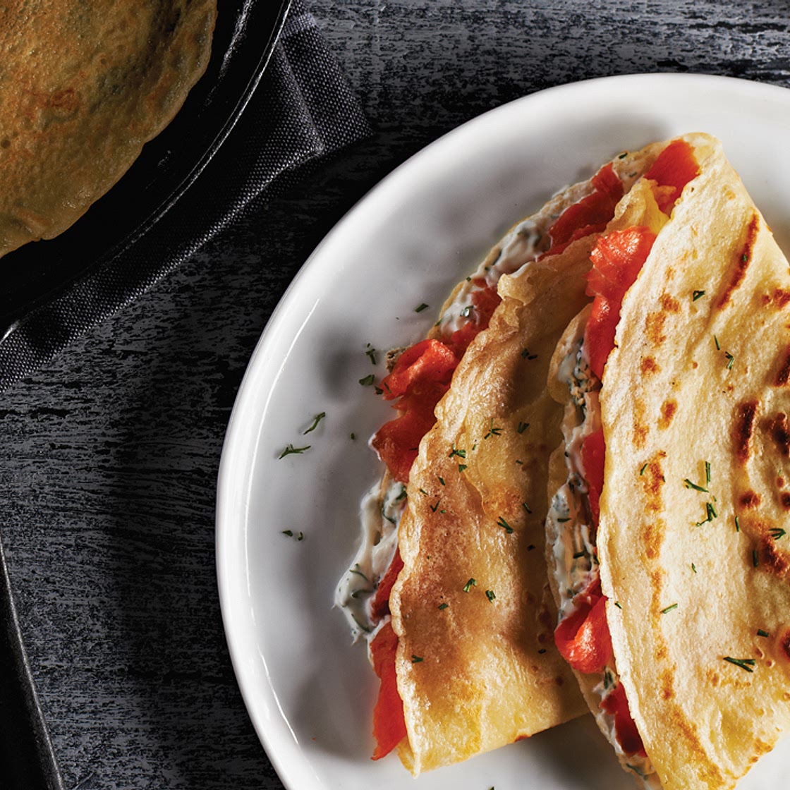 Smoked Salmon and Dill Crêpes