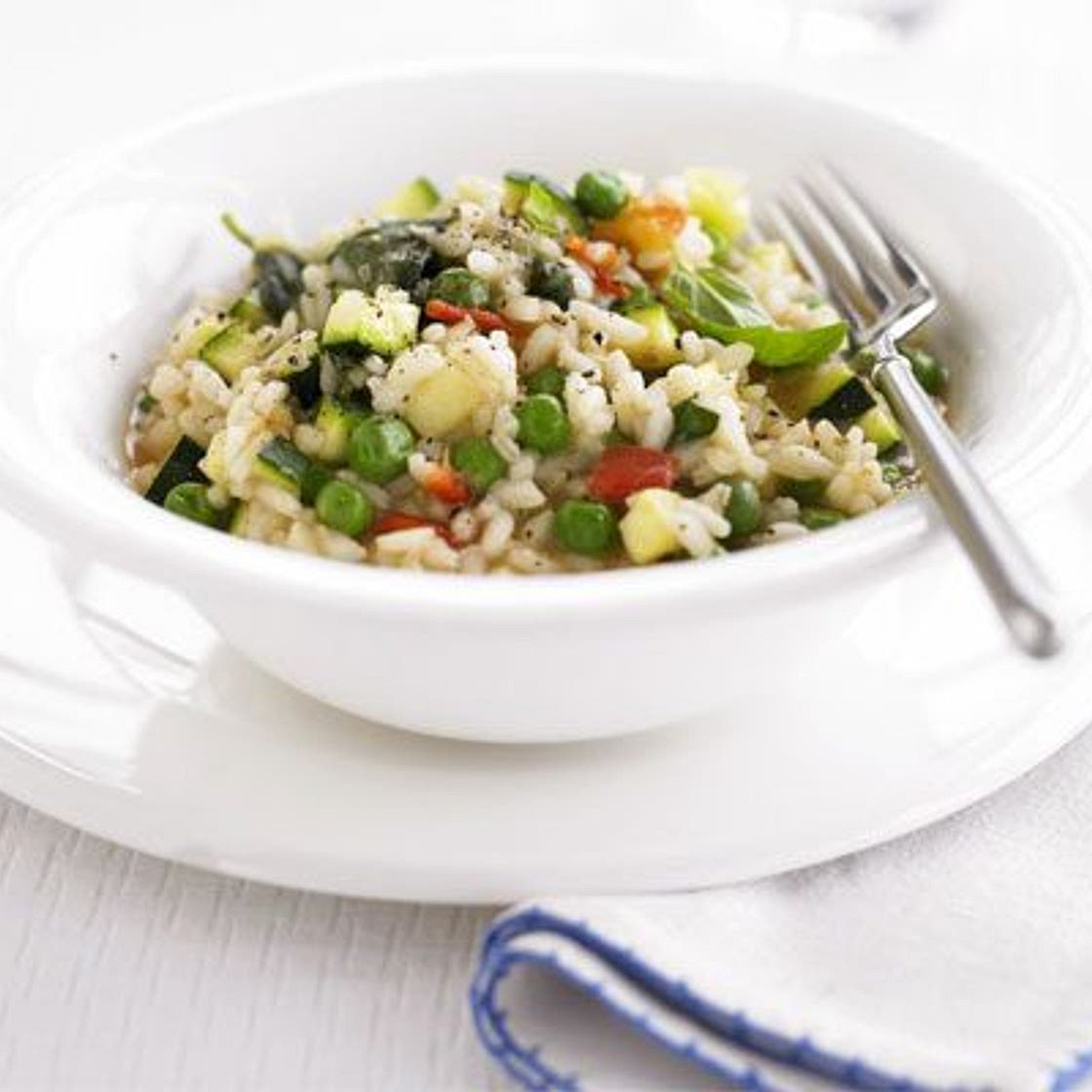 Vegan courgette risotto