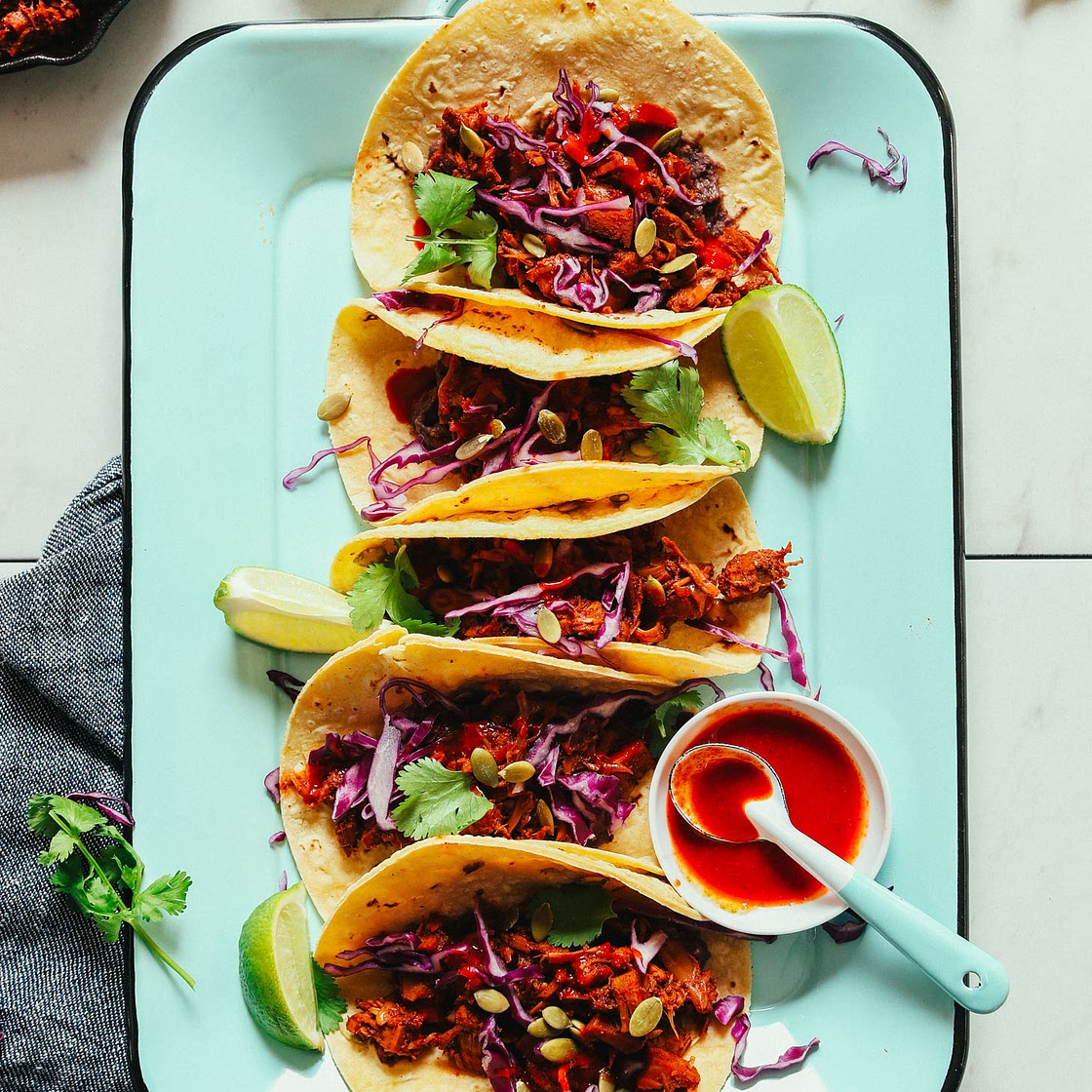 Spicy Jackfruit Tacos (1-Pot Meal!)