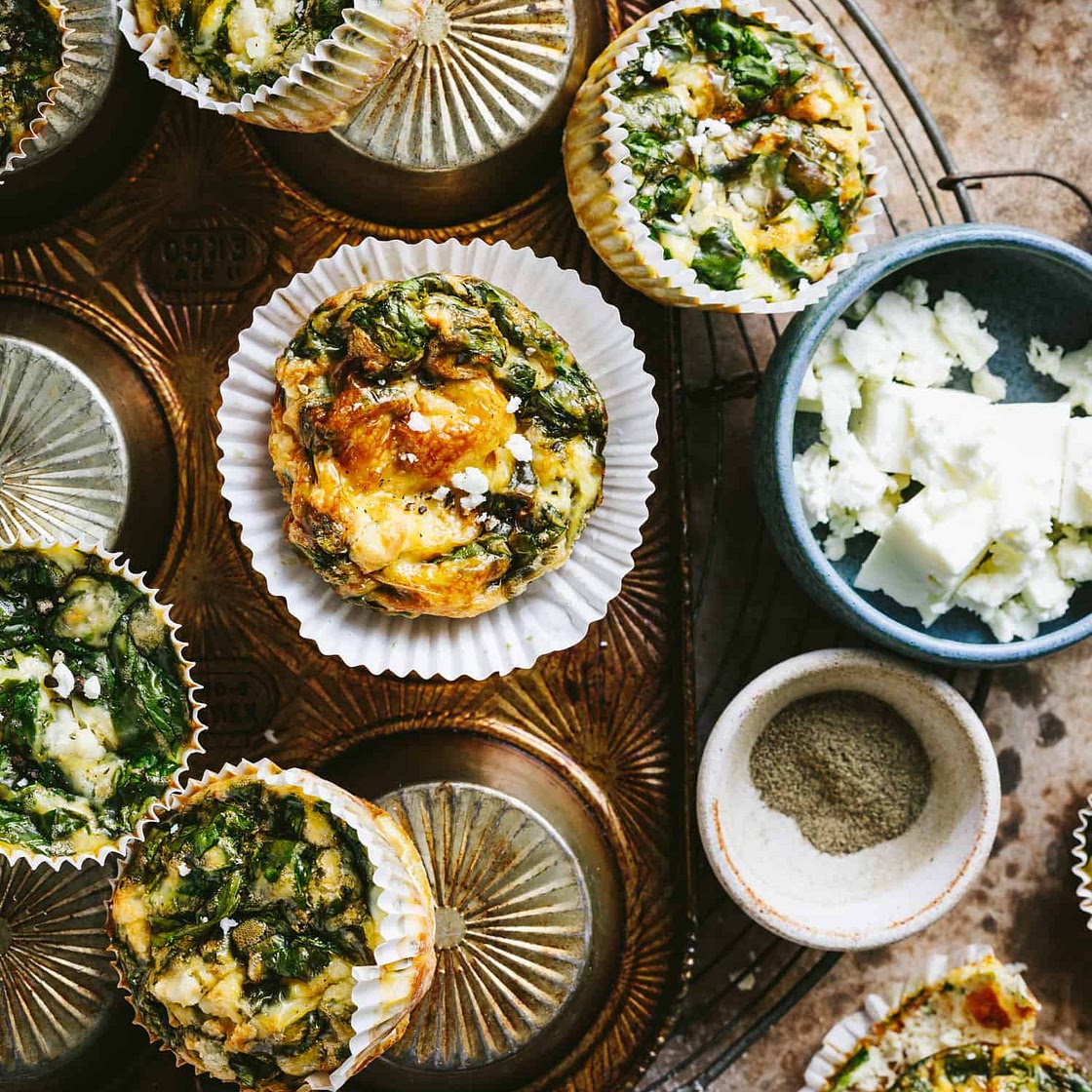 Spinach Feta Egg Muffins