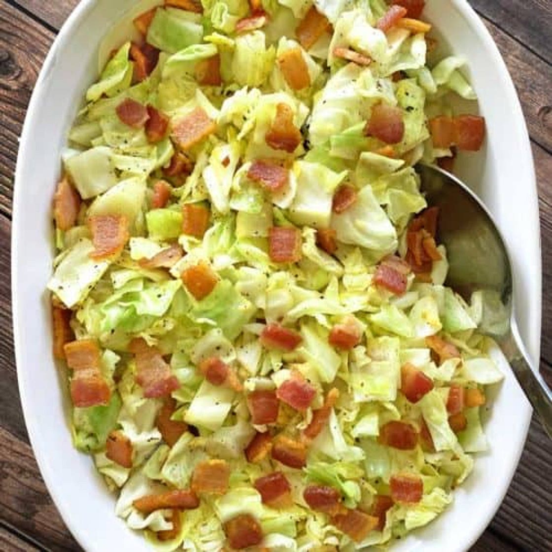 Southern Fried Cabbage with Bacon