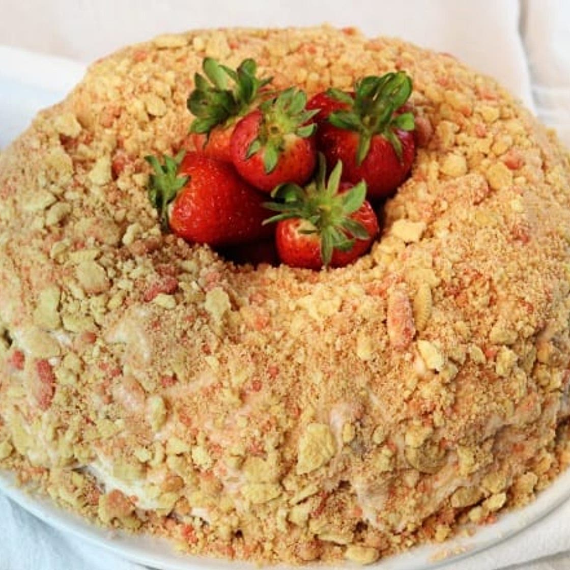 Strawberry Crunch Pound Cake
