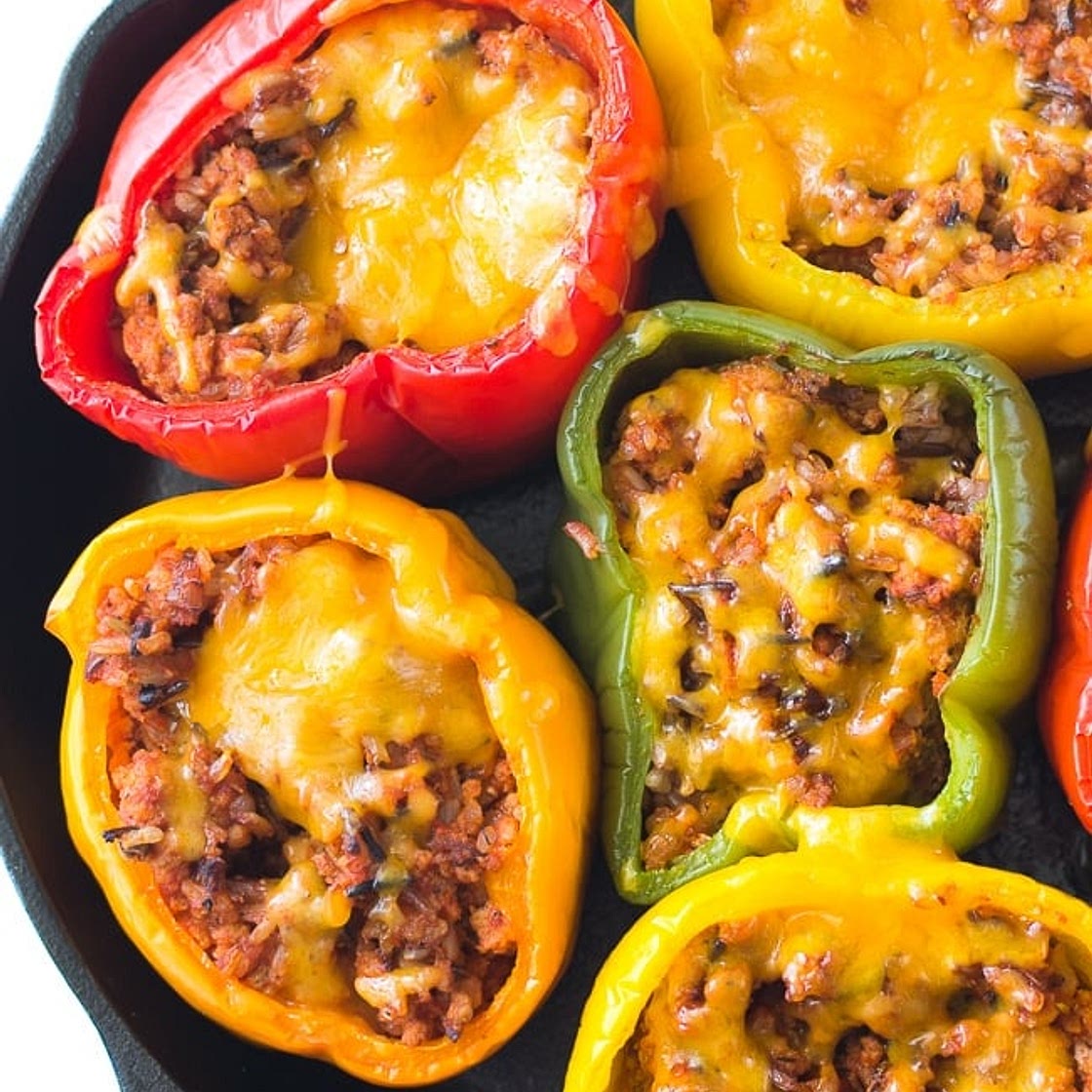 Ground Turkey Stuffed Peppers