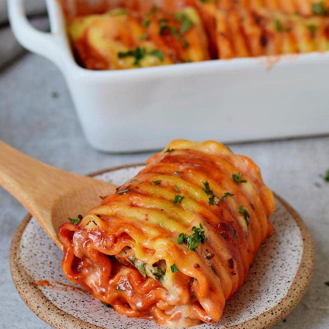Vegan Lasagna Roll Ups