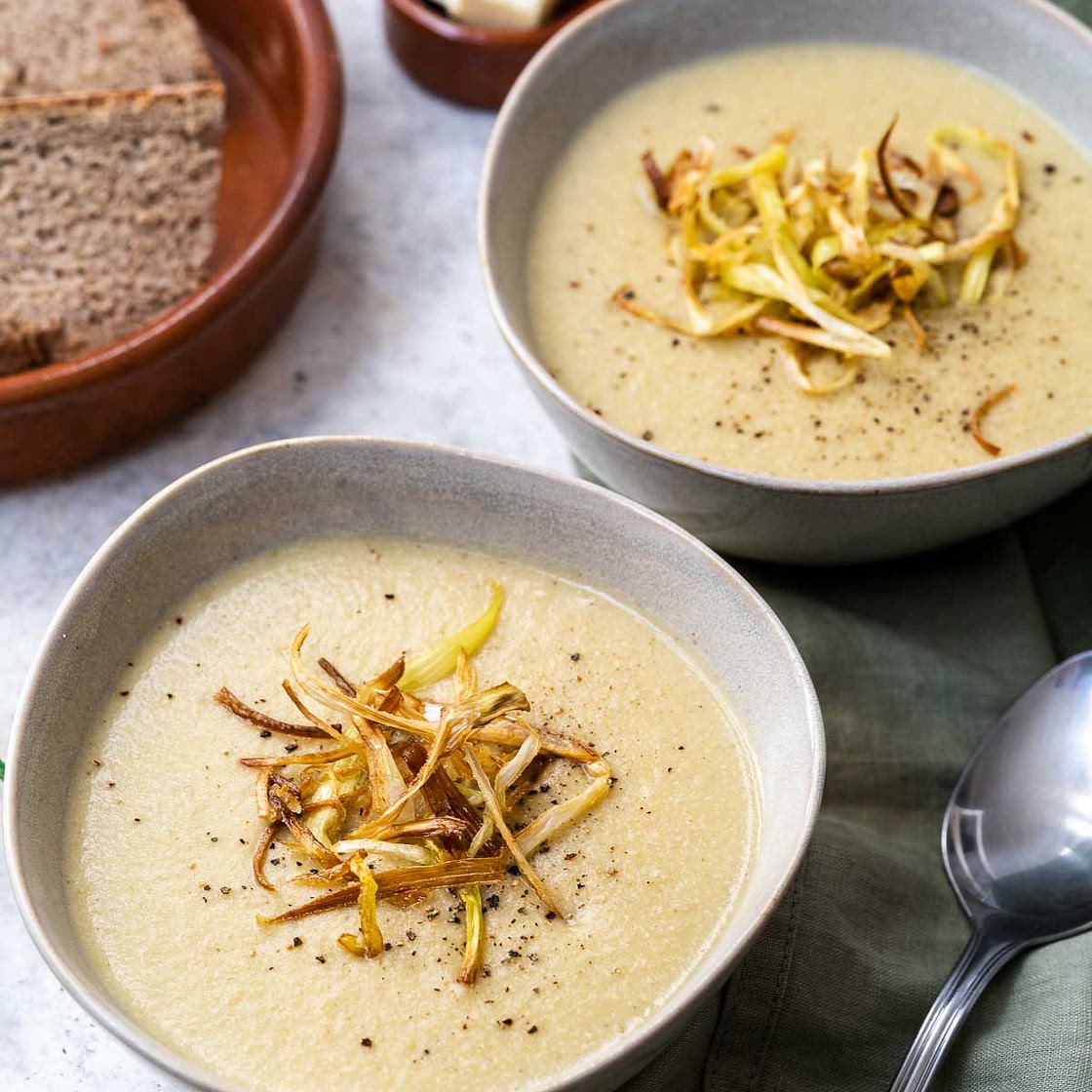 Creamy Vegan Potato Leek Soup