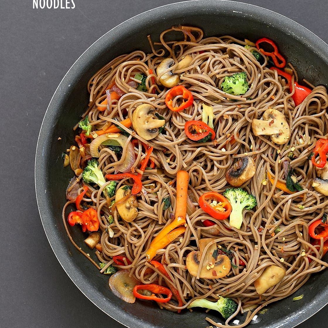 Vegan Vegetable Lo Mein with Soba Noodles