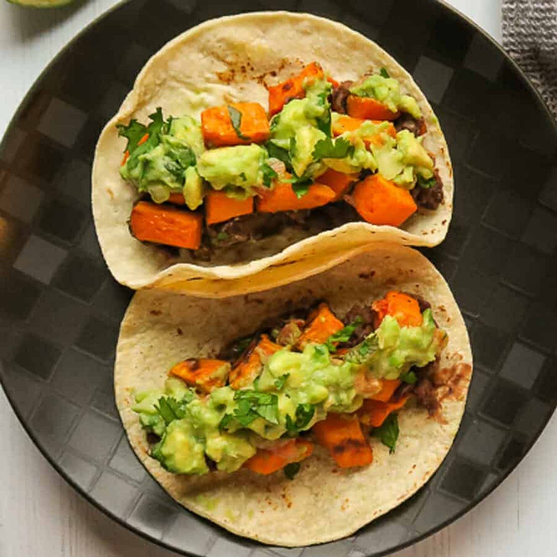 Sweet Potato & Black Bean Tacos {Easy, Gluten-free, Vegan Recipe}