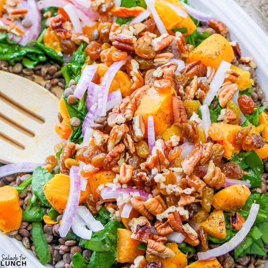 Thanksgiving Butternut Squash and Lentil Salad Recipe