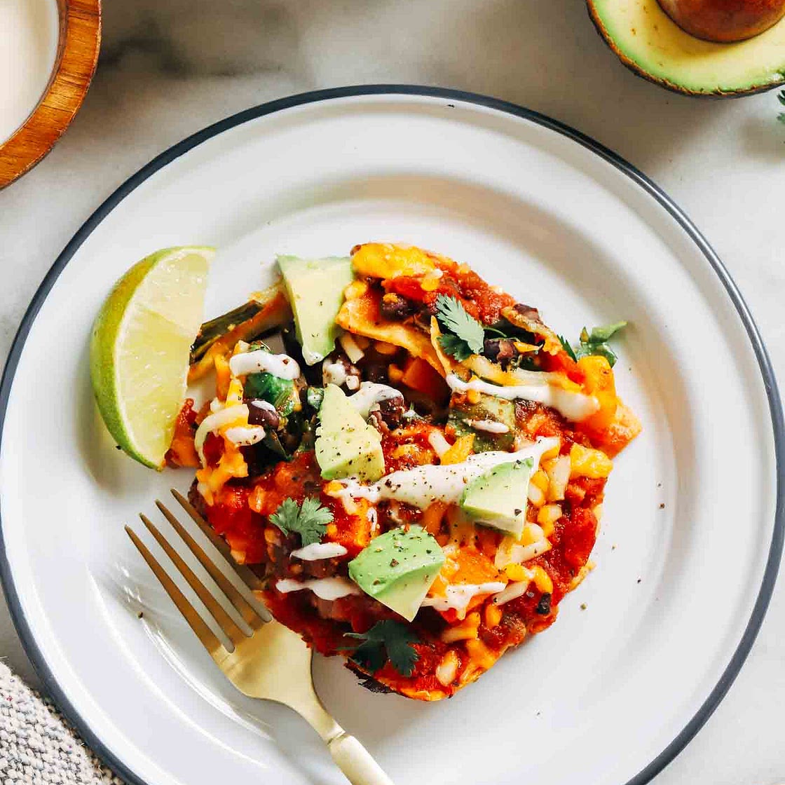 Butternut Squash Enchilada Casserole
