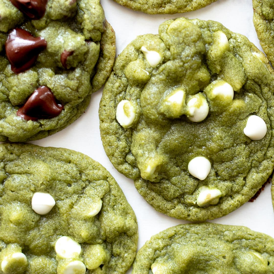 Matcha Chocolate Chip Cookies