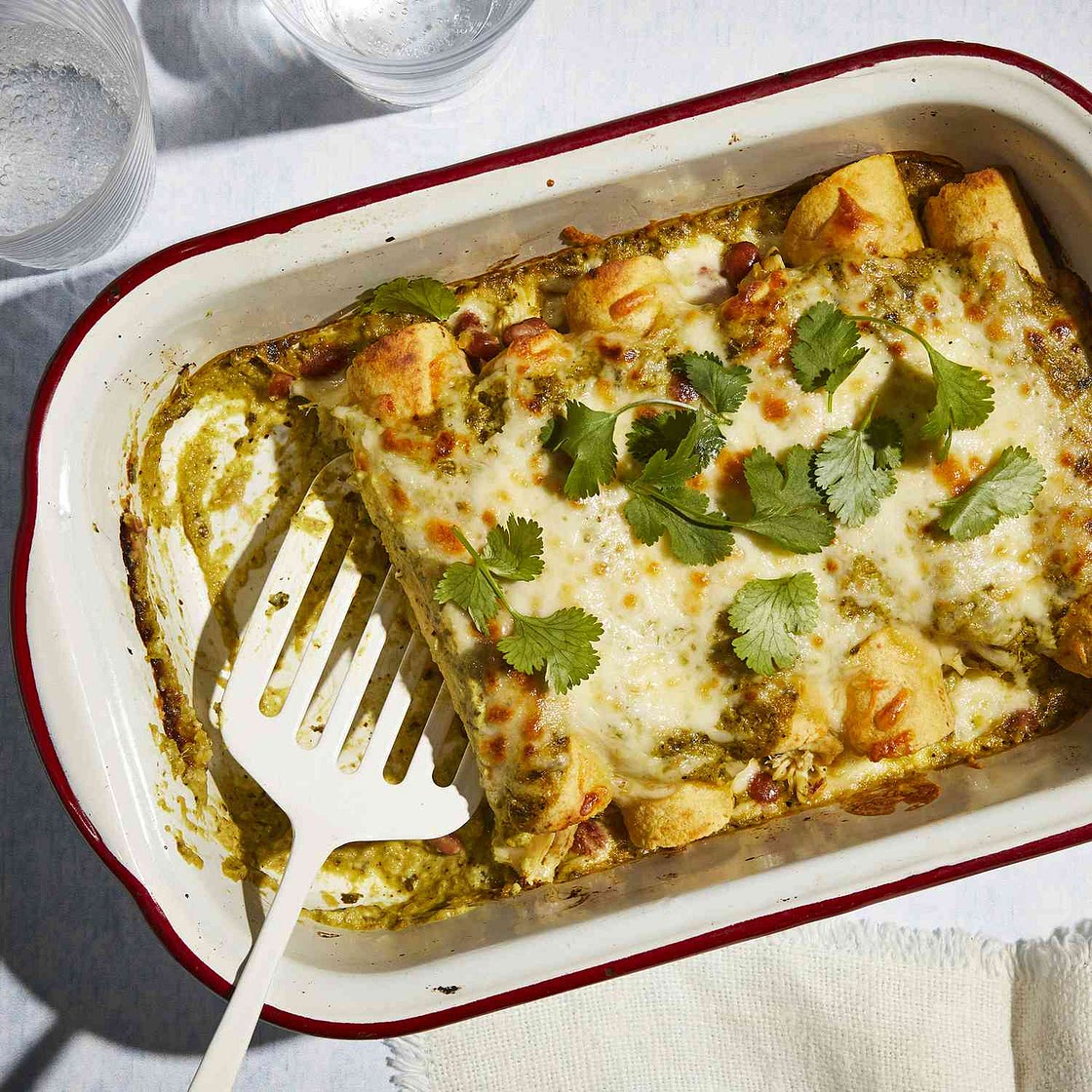 Green Chile & Chicken Enchiladas
