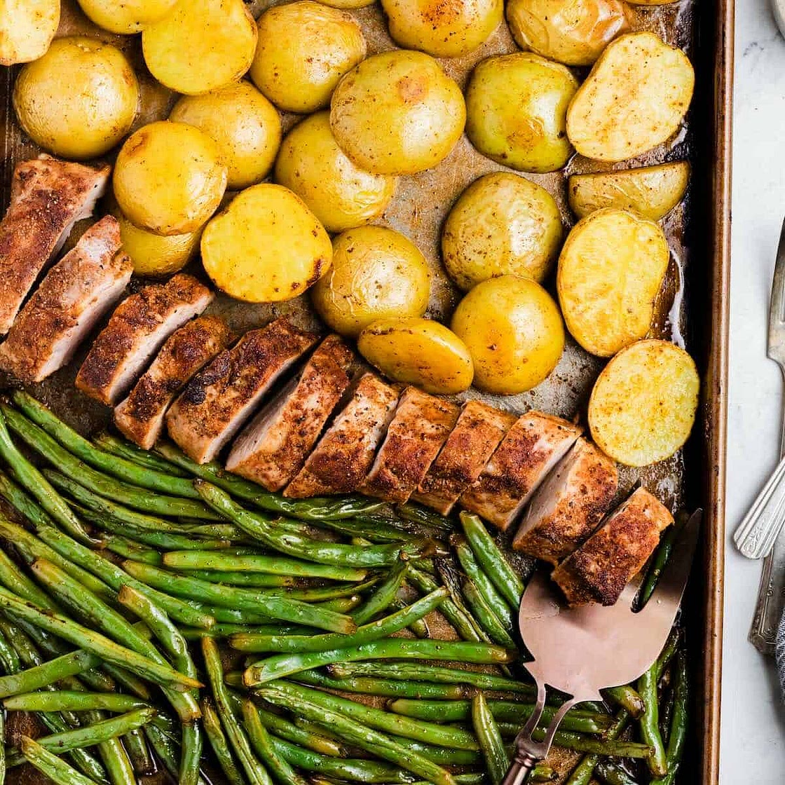 Pork Tenderloin Sheet Pan Dinner with Vegetables