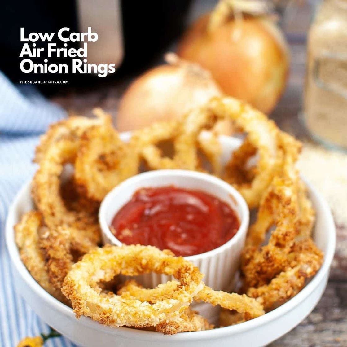 Keto Low Carb Air Fried Onion Rings