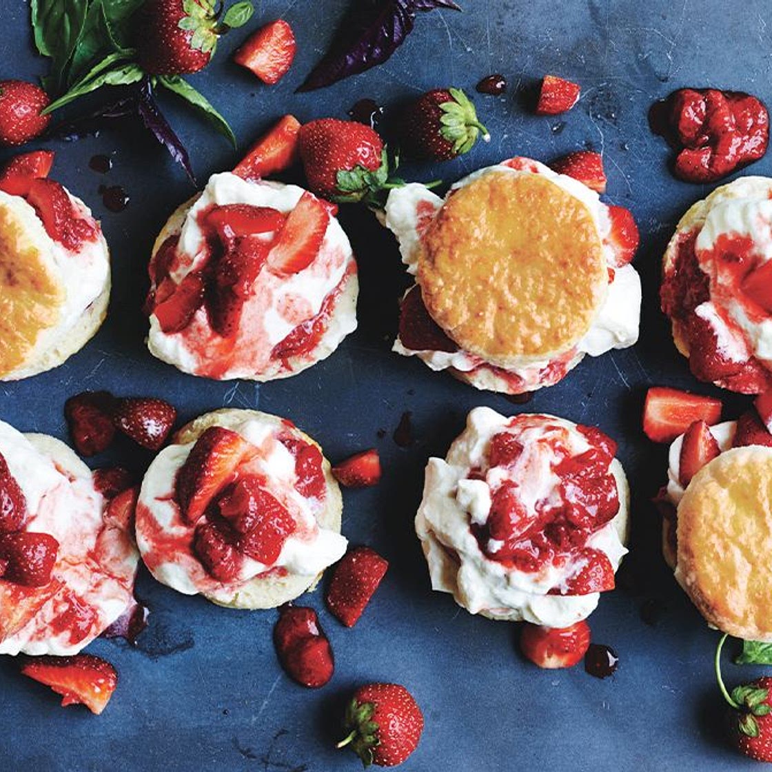 Strawberry-Basil Shortcakes