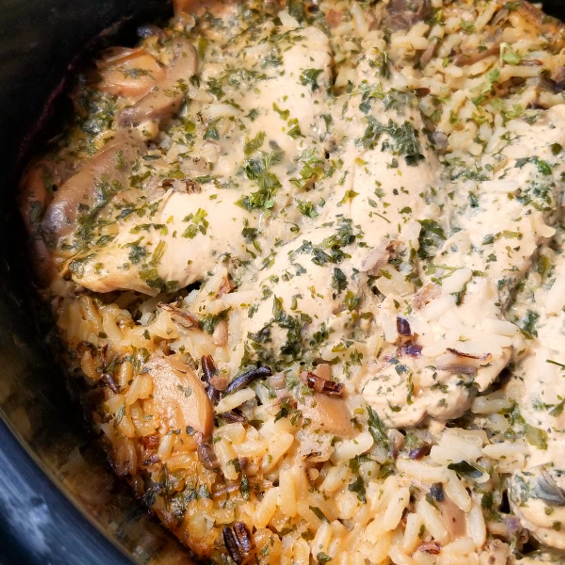 Slow Cooker Chicken & Wild Rice Casserole
