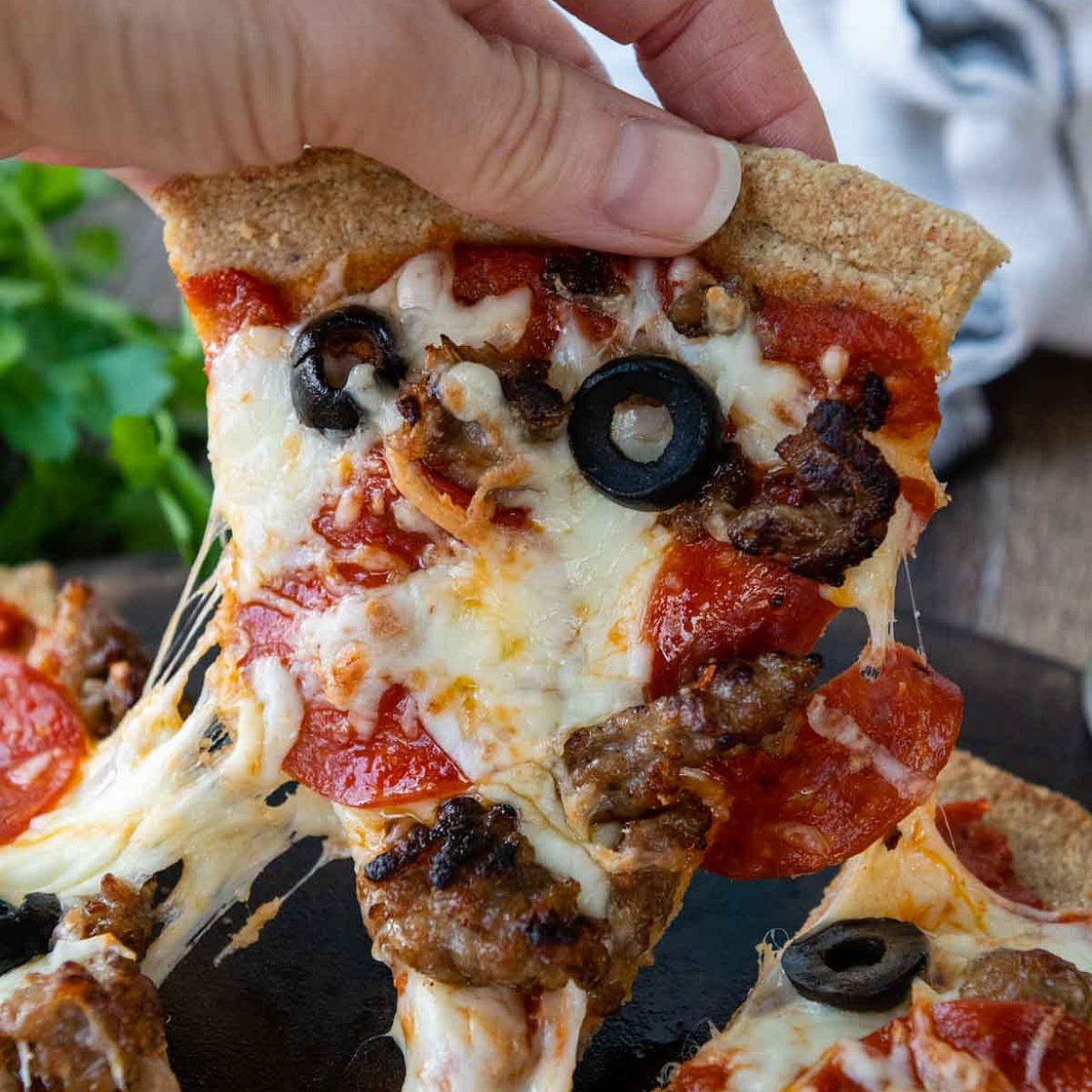Thick, Crispy Almond Flour Pizza Crust (30 Mins)