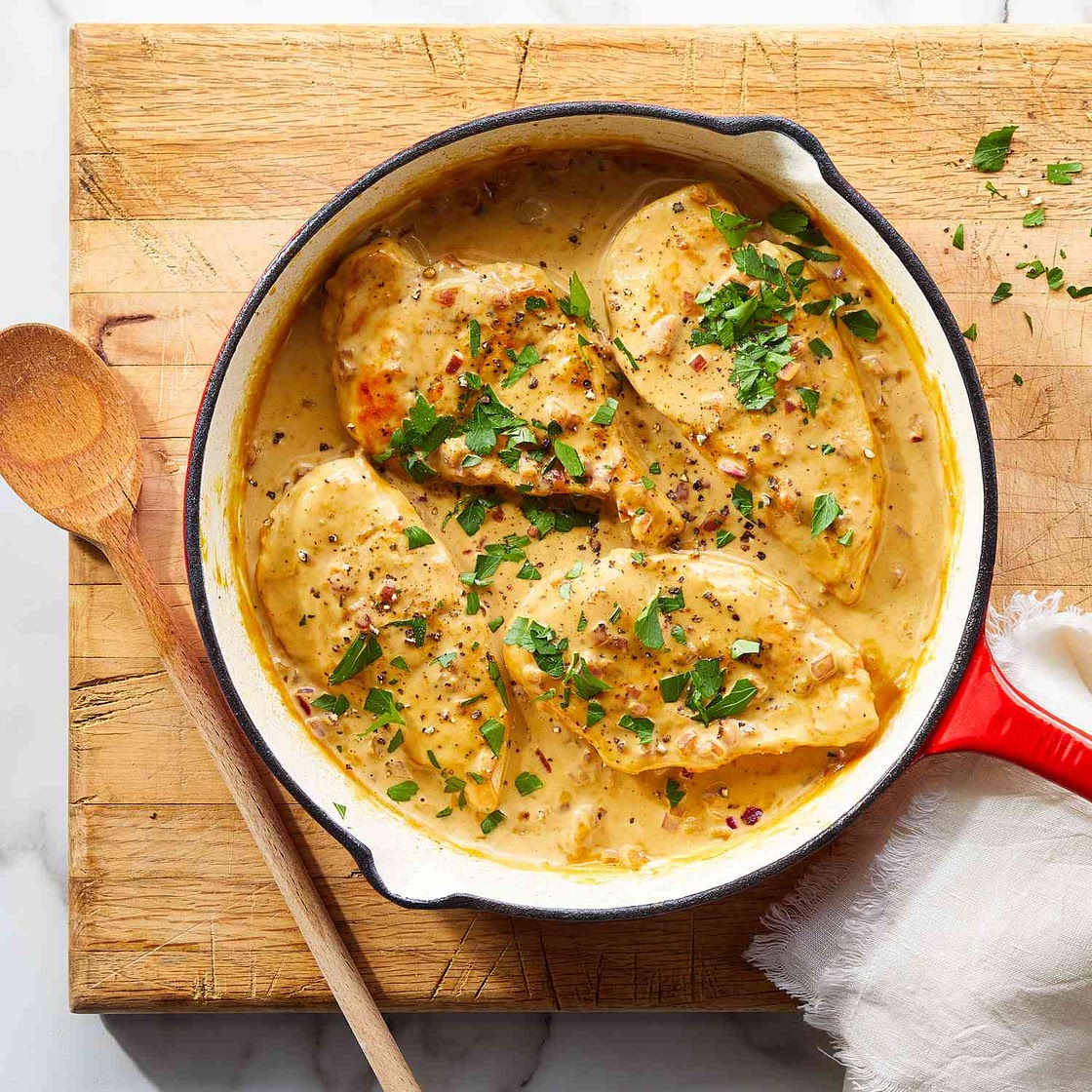 Creamy Maple-Dijon Chicken Cutlets