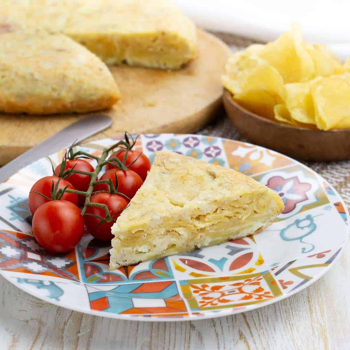 Quick Spanish Tortilla with Chips