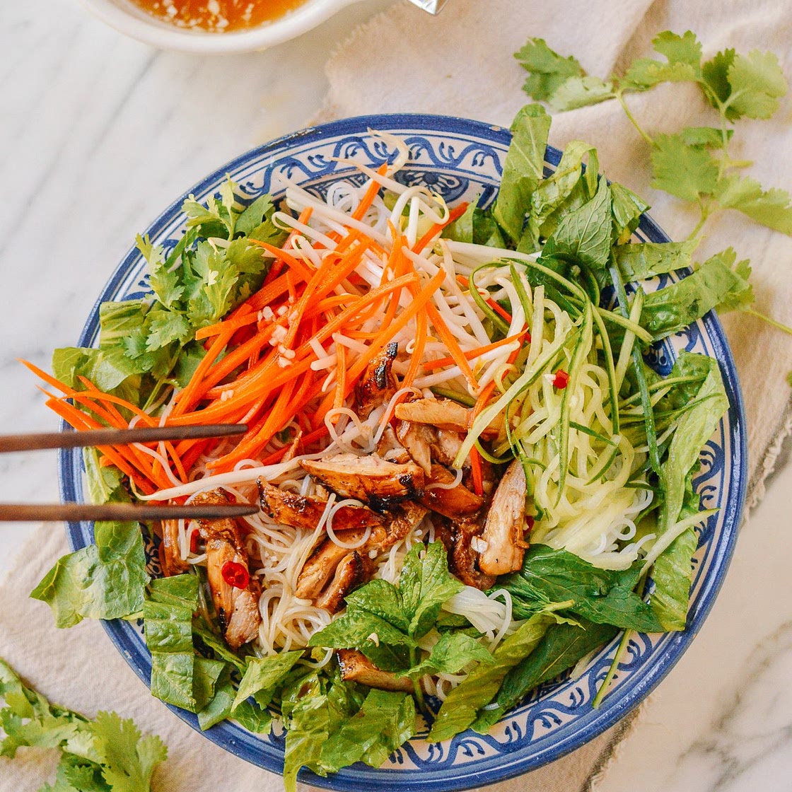 Vietnamese Rice Noodle Salad with Chicken