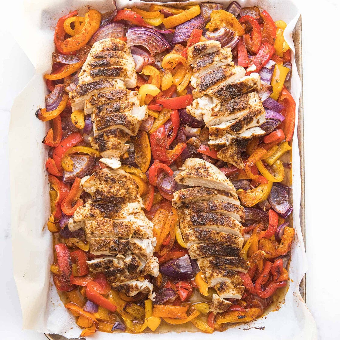 Whole30 + Keto Sheet Pan Chicken Fajitas