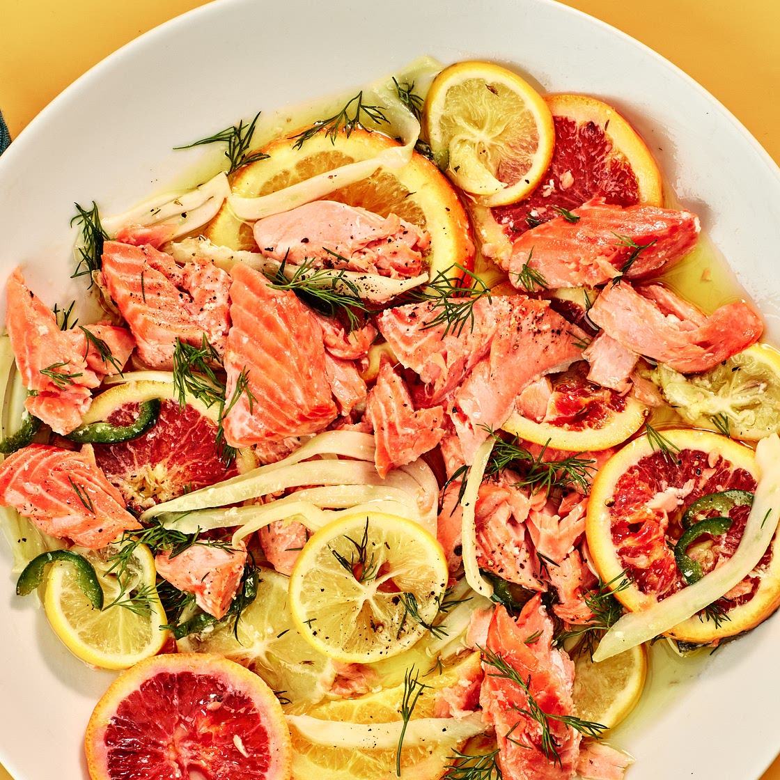 Slow-Roasted Salmon With Fennel, Citrus, and Chiles