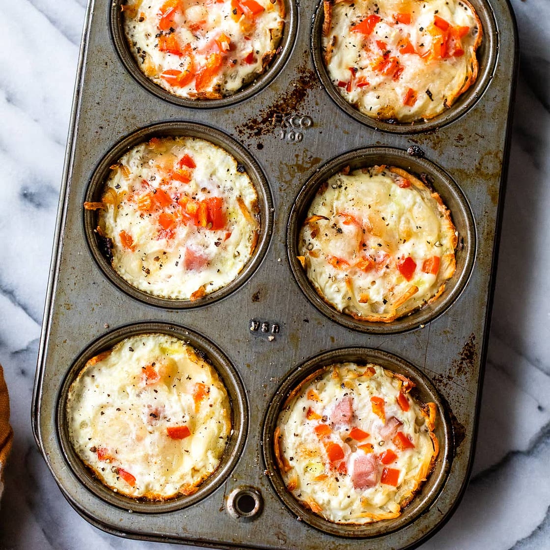 Hash Brown Egg White Nests