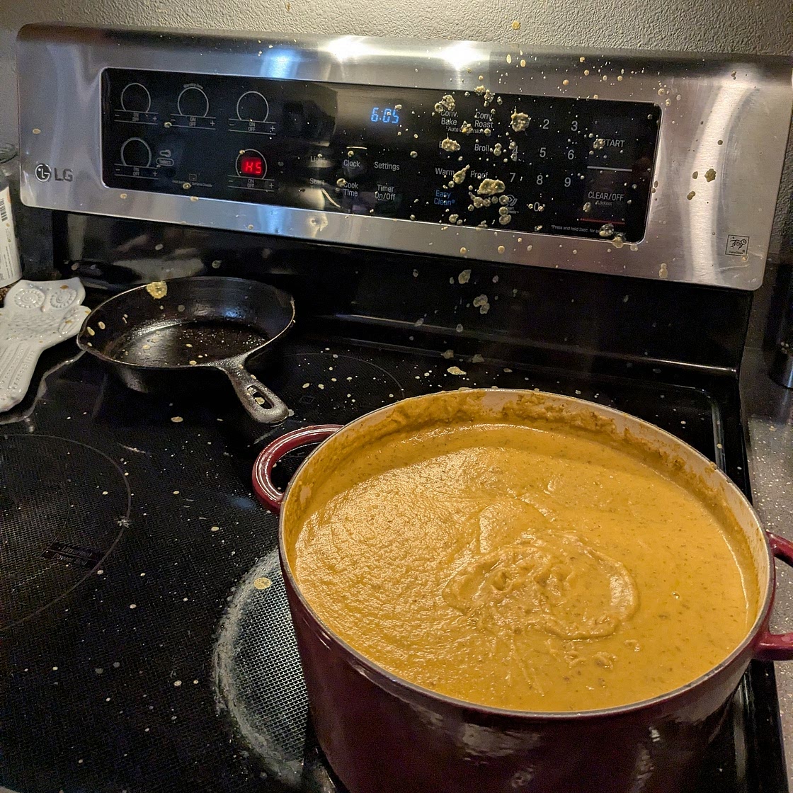 Creamy Curried Cauliflower Lentil Soup (1 Pot!)