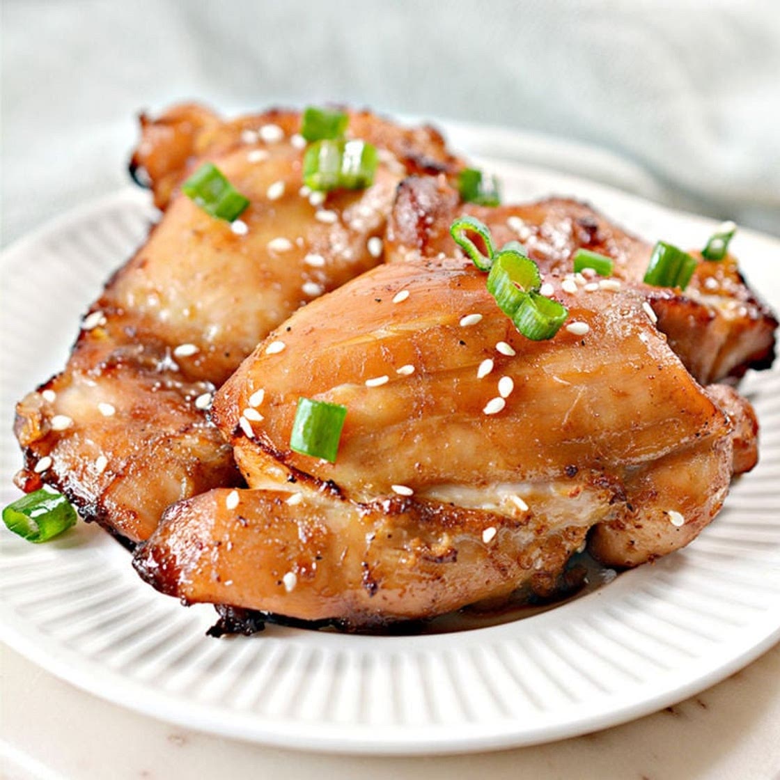 Air Fryer Sticky Chicken Thighs