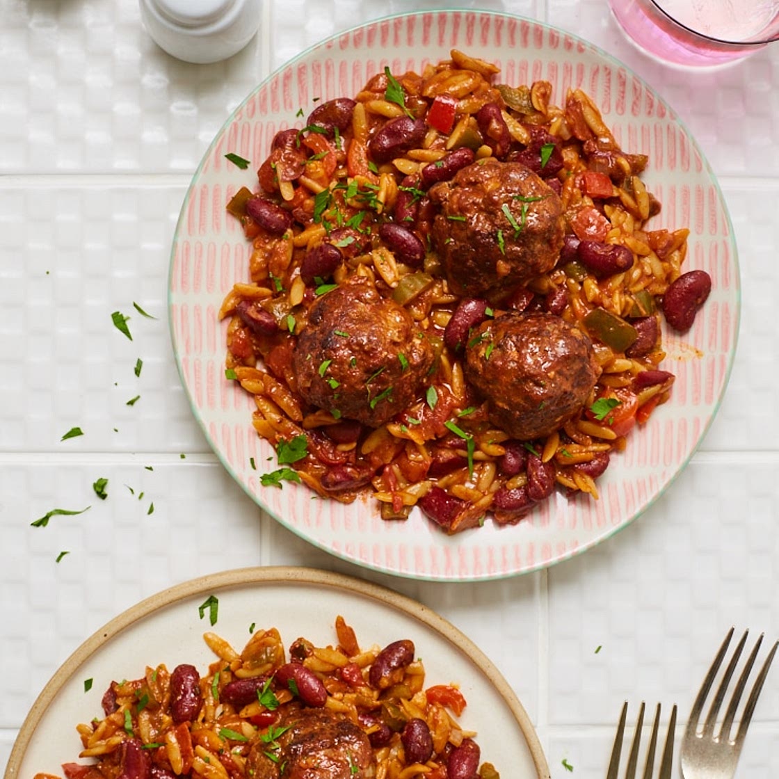 Chilli Meatball Orzo | Slimming & Weight Watchers Friendly