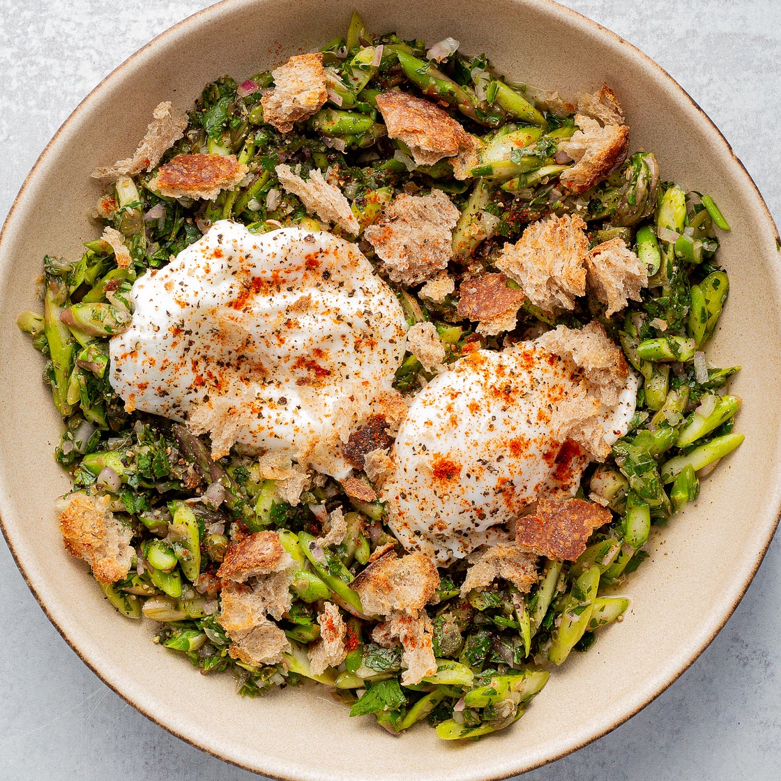 Asparagus Salsa Verde (With An Egg)