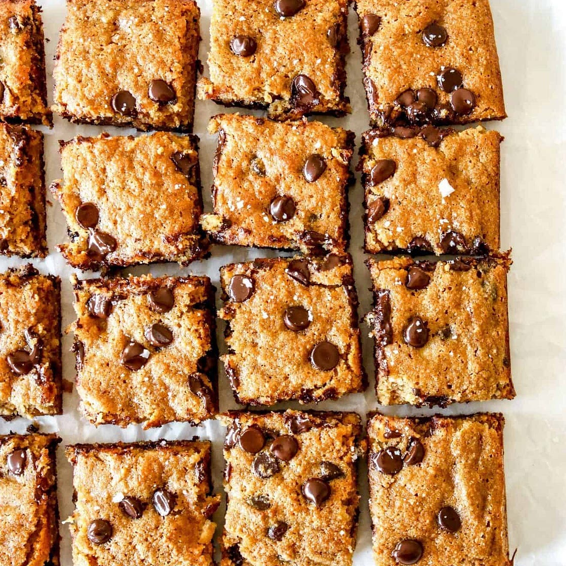 30-Min Banana Chocolate Chip Bars using Almond Flour