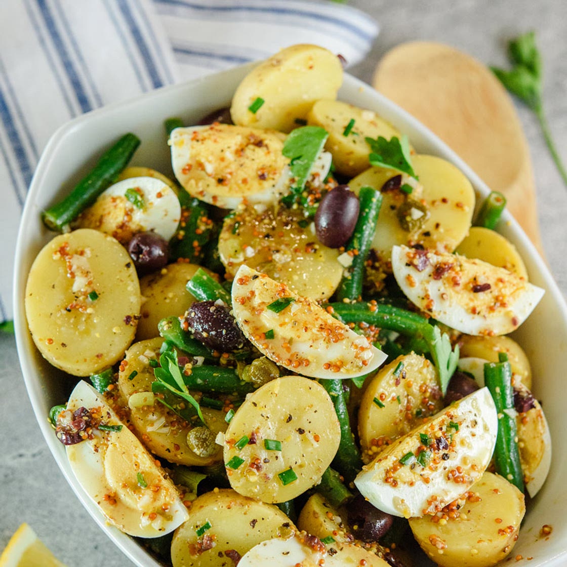French Potato Salad with Green Beans