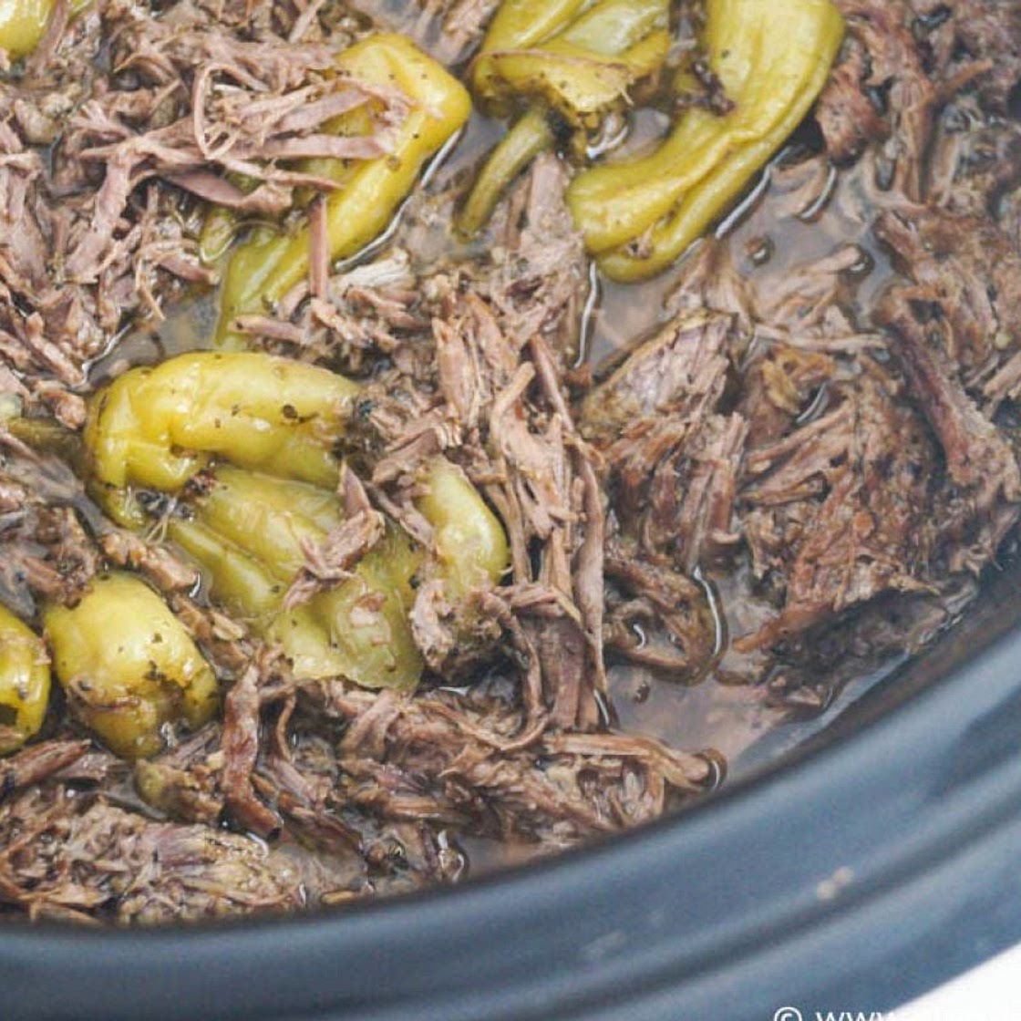 Slow Cooker Pepperoncini Beef aka Drip Beef