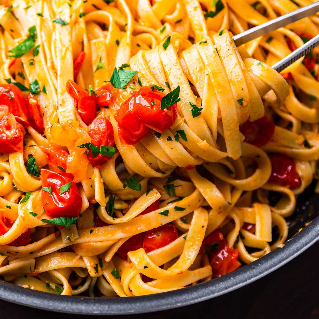 Fettuccine with Cherry Tomato Butter Sauce