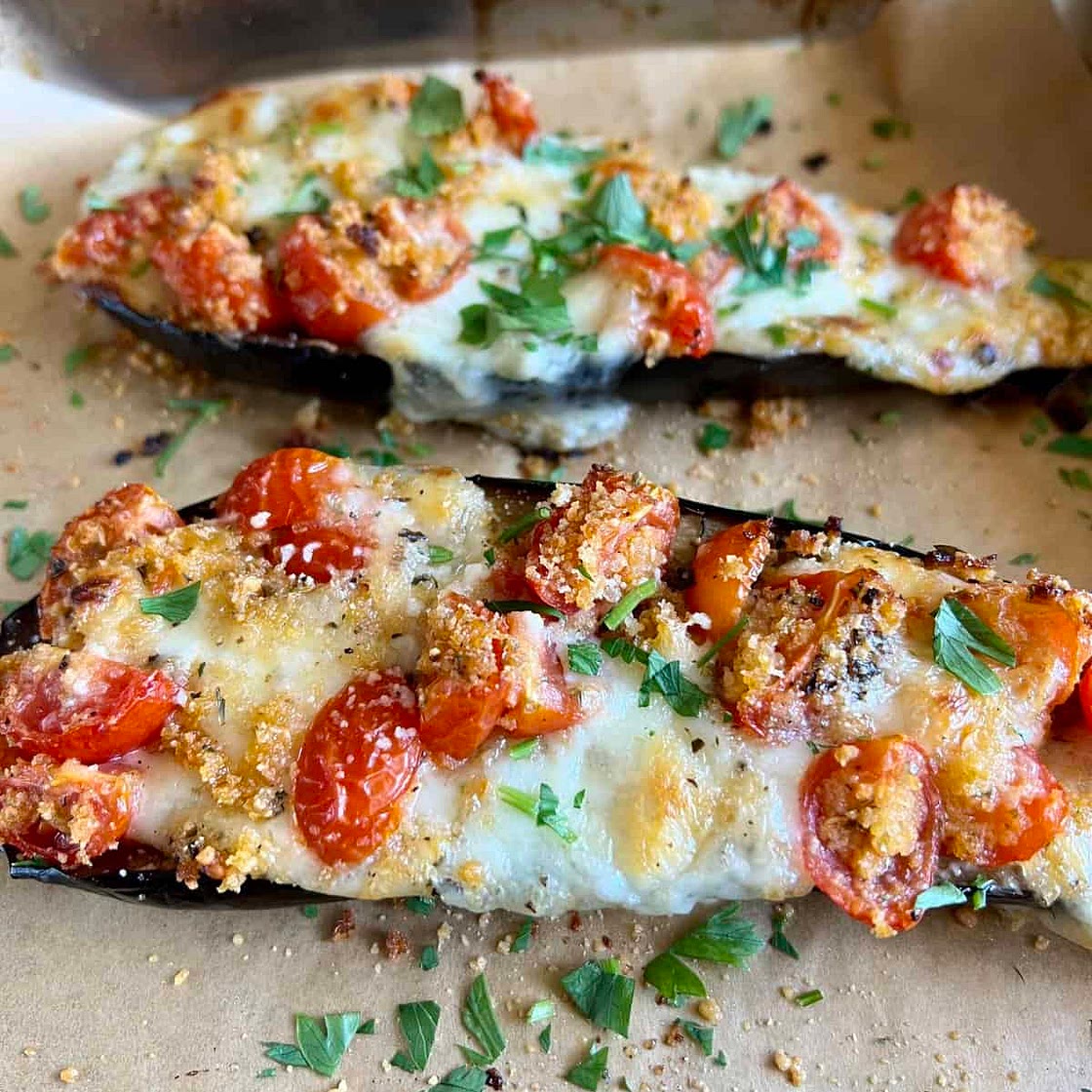 Low Carb Eggplant Bruschetta