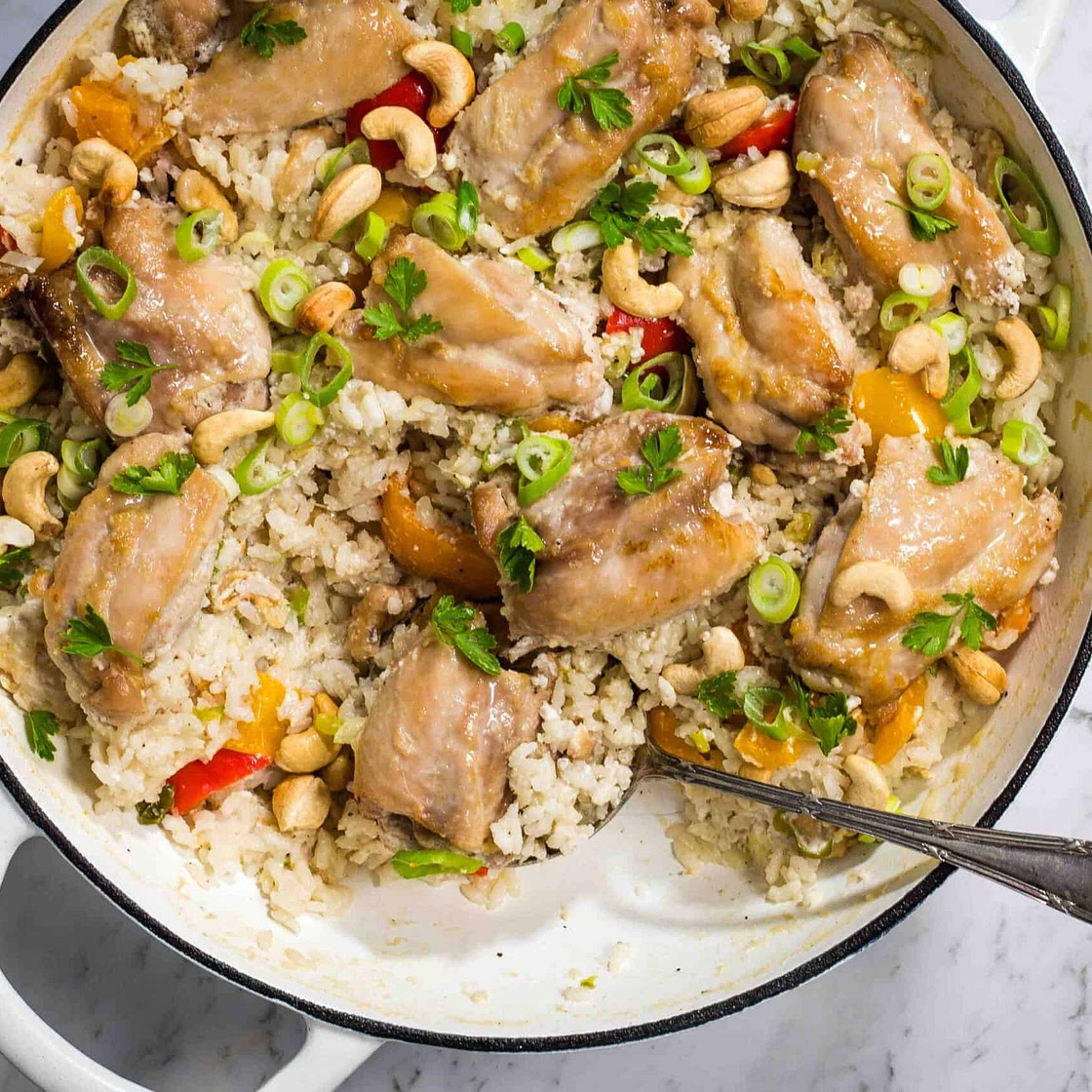 One Pot Chicken and Rice with Coconut Milk