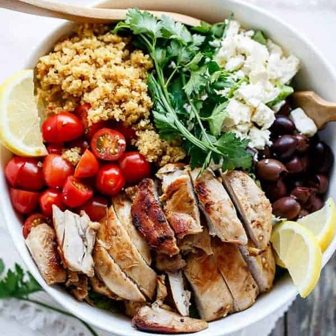 Balsamic Chicken Salad with Lemon Quinoa