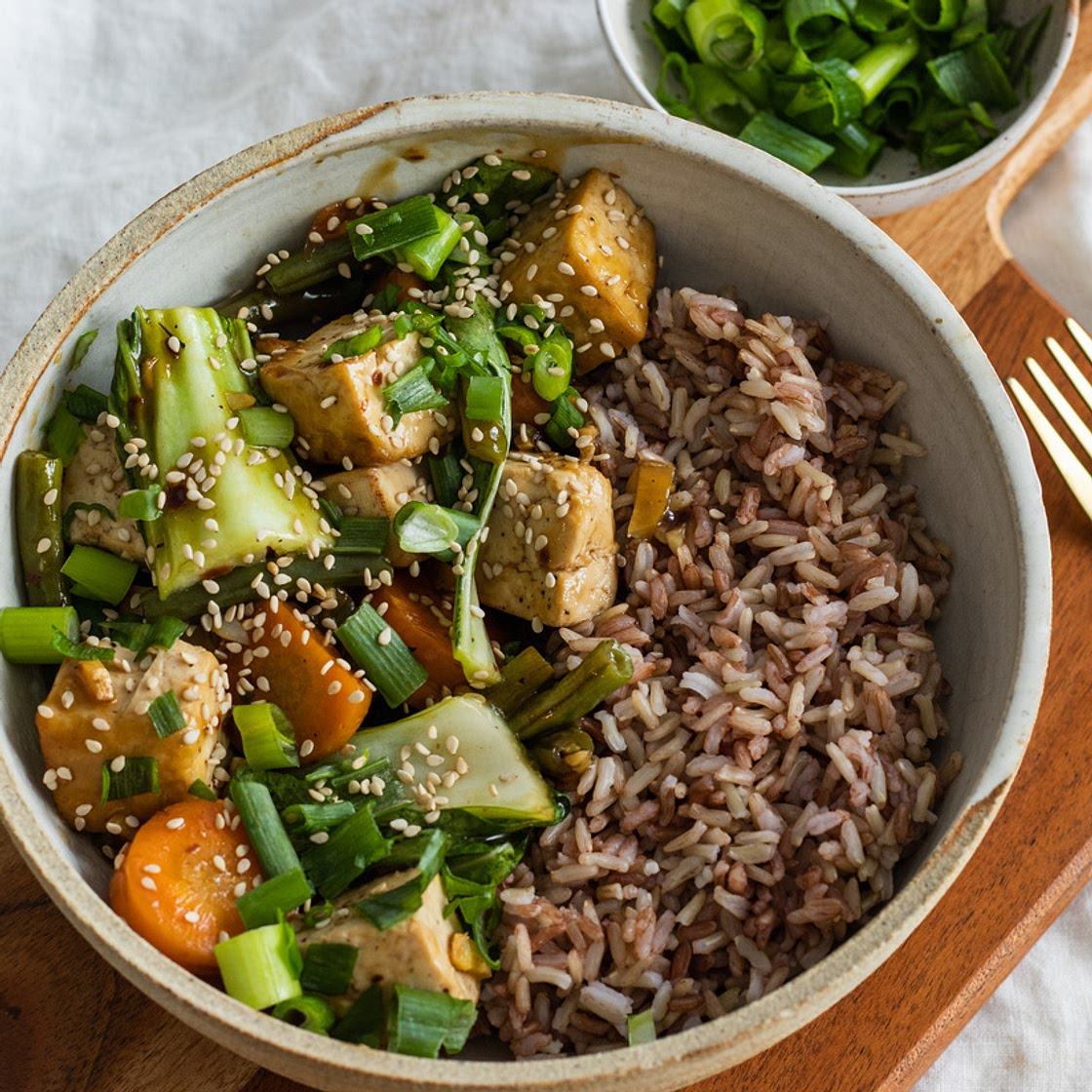 Vegan Sticky Teriyaki Tofu Stir Fry