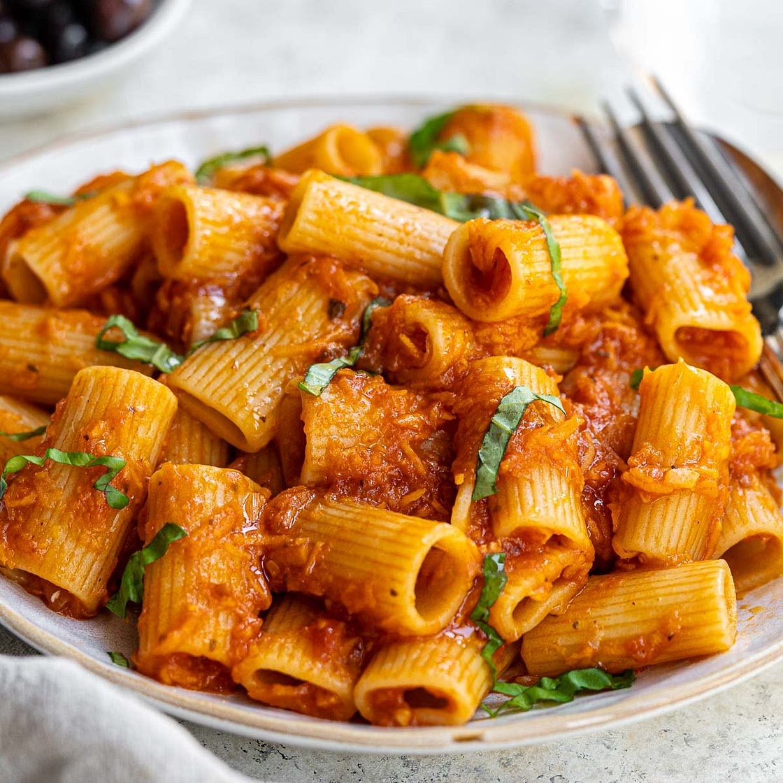 Sweet Potato and Tomato Pasta