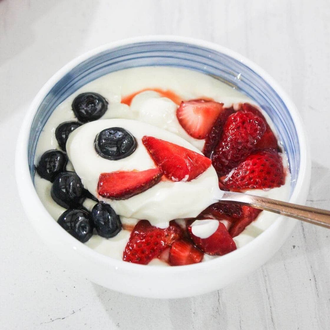 Macerated Berries with Whipped Cream