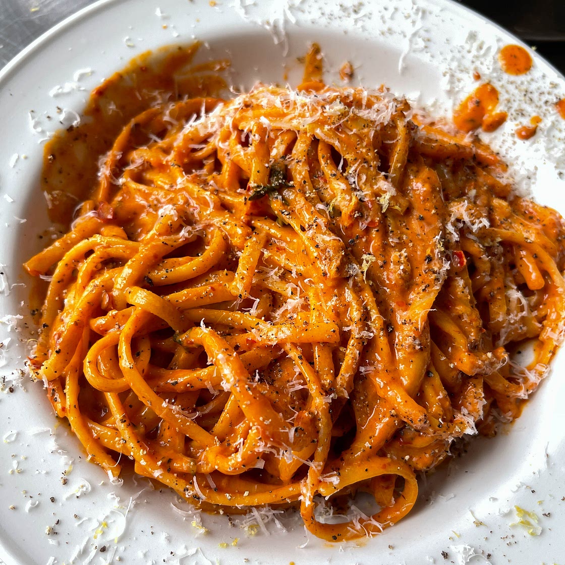 Creamy 'Nduja Linguine (Without Cream)