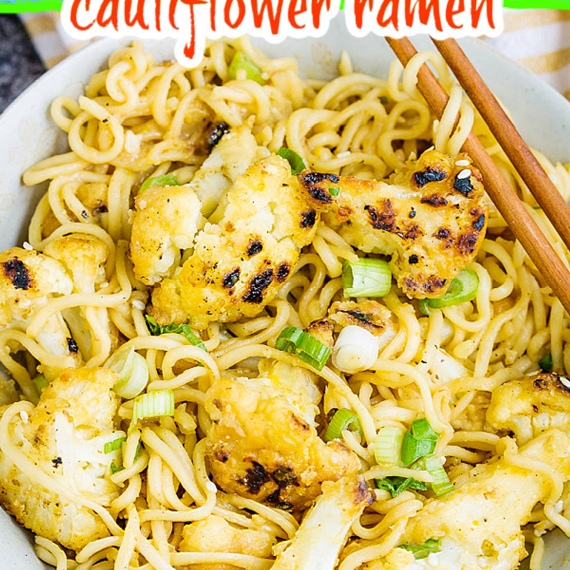 BAKED SESAME ORANGE CAULIFLOWER RAMEN