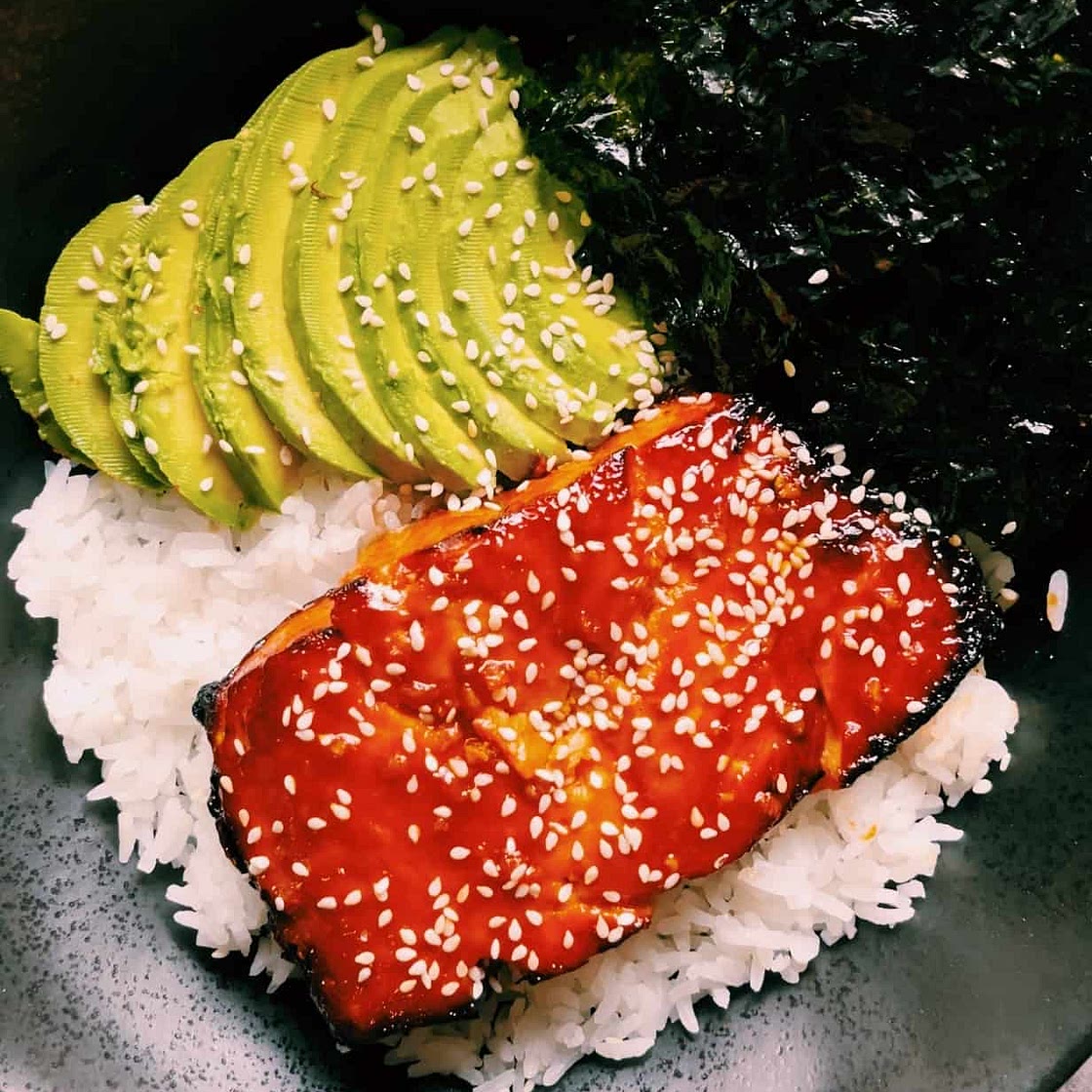 Gochujang Glazed Salmon Bowls