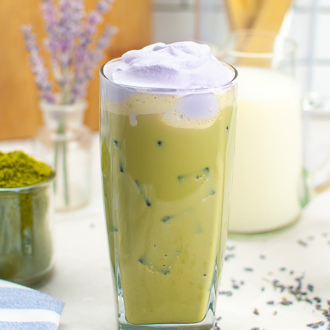 Iced Lavender Cream Oatmilk Matcha Starbucks Copycat Recipe