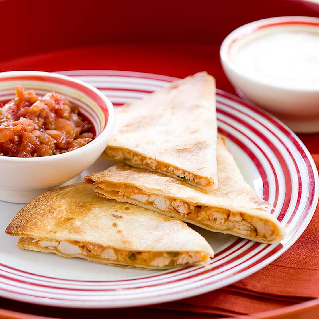 Chicken and Cheese Quesadillas